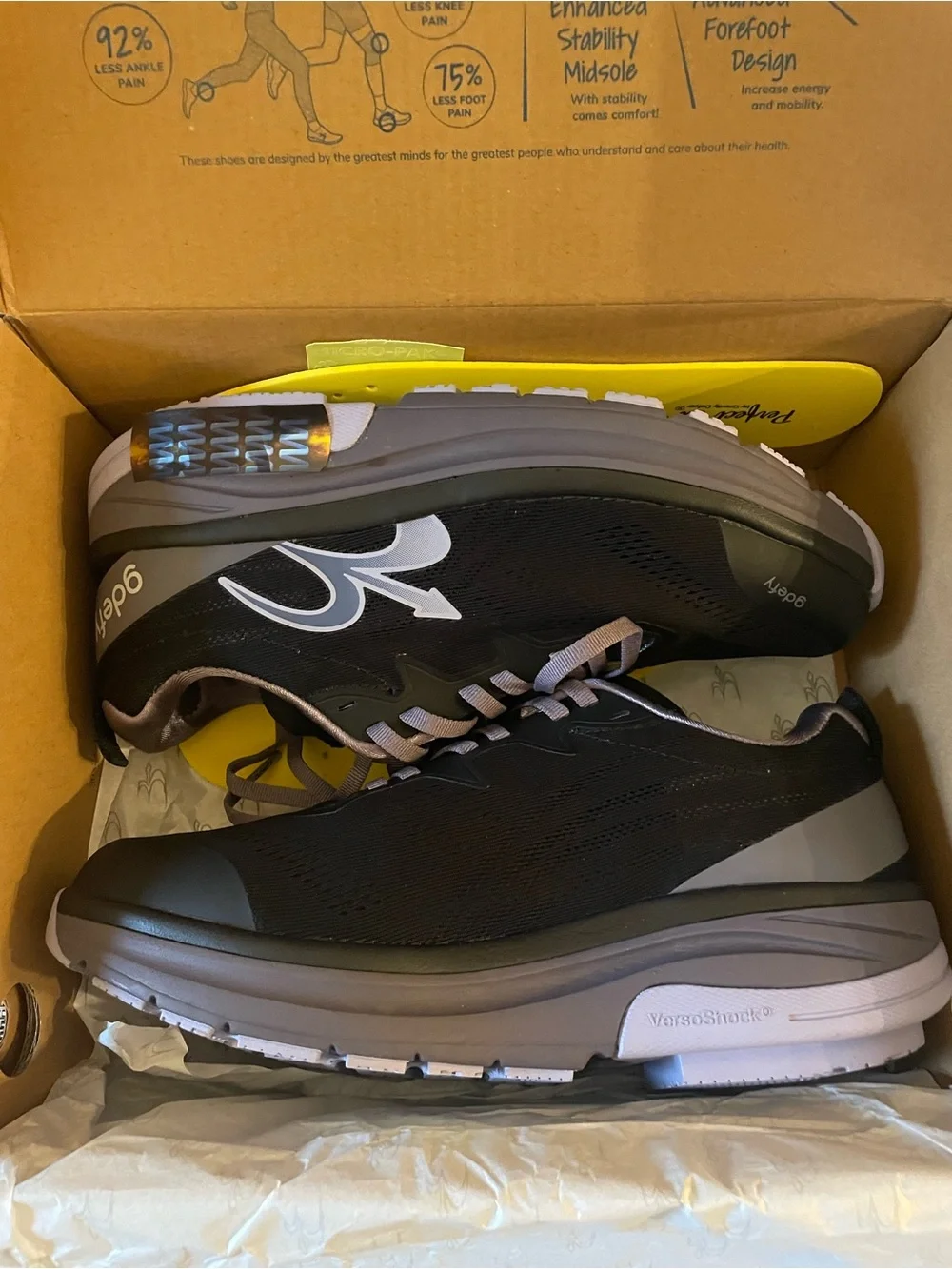 Gdefy Women’s Black & Lavender Supportive Athletic Sneakers